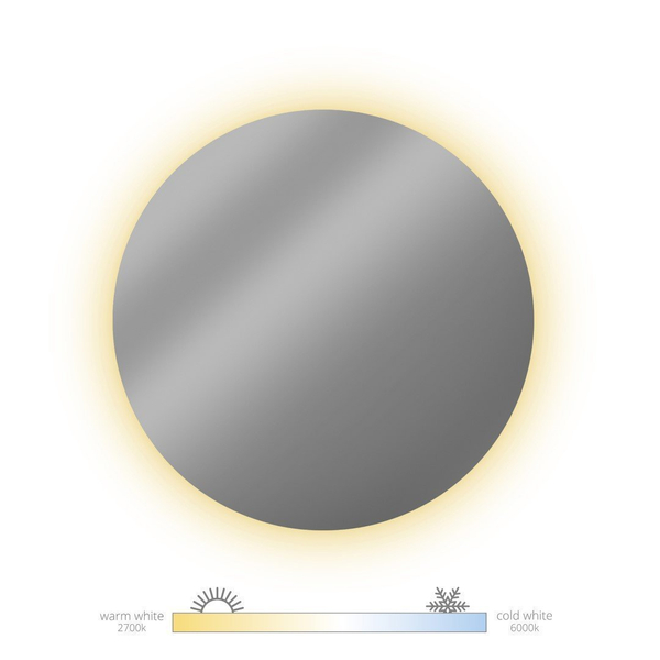 Looox Spiegel Rond CCT-verlichting, diameter 60 cm