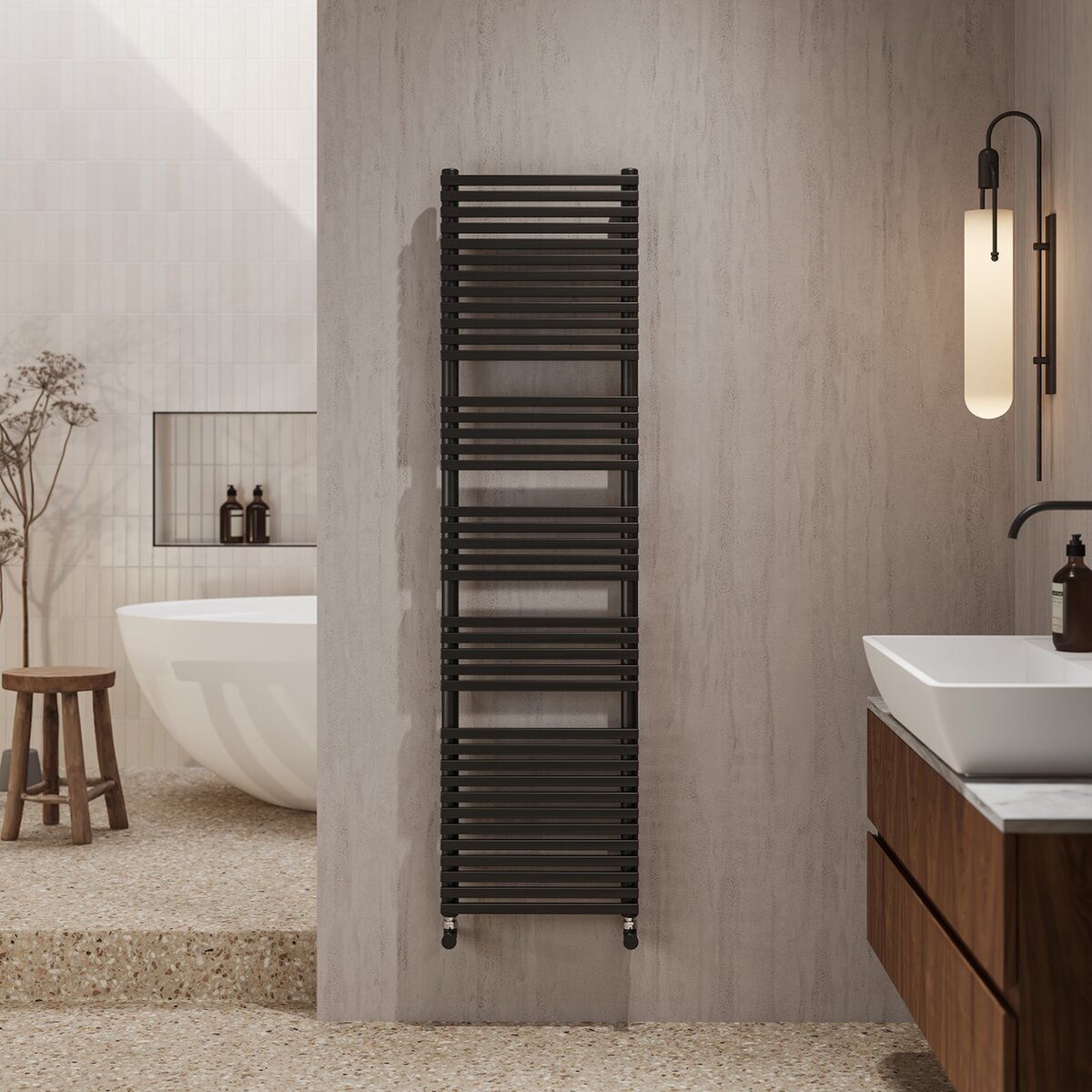 Instamat PONZA Elektrische Radiator 40×186 cm Zwart 700W