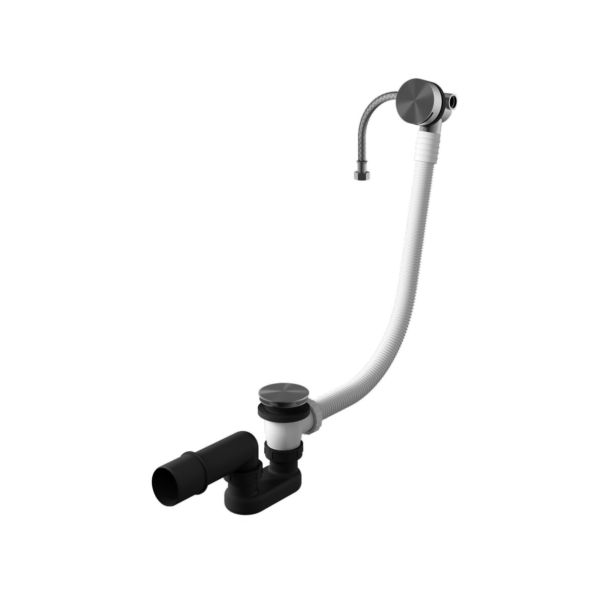 Hotbath Archie Badoverloop vulcombinatie Geborsteld Gunmetal PVD