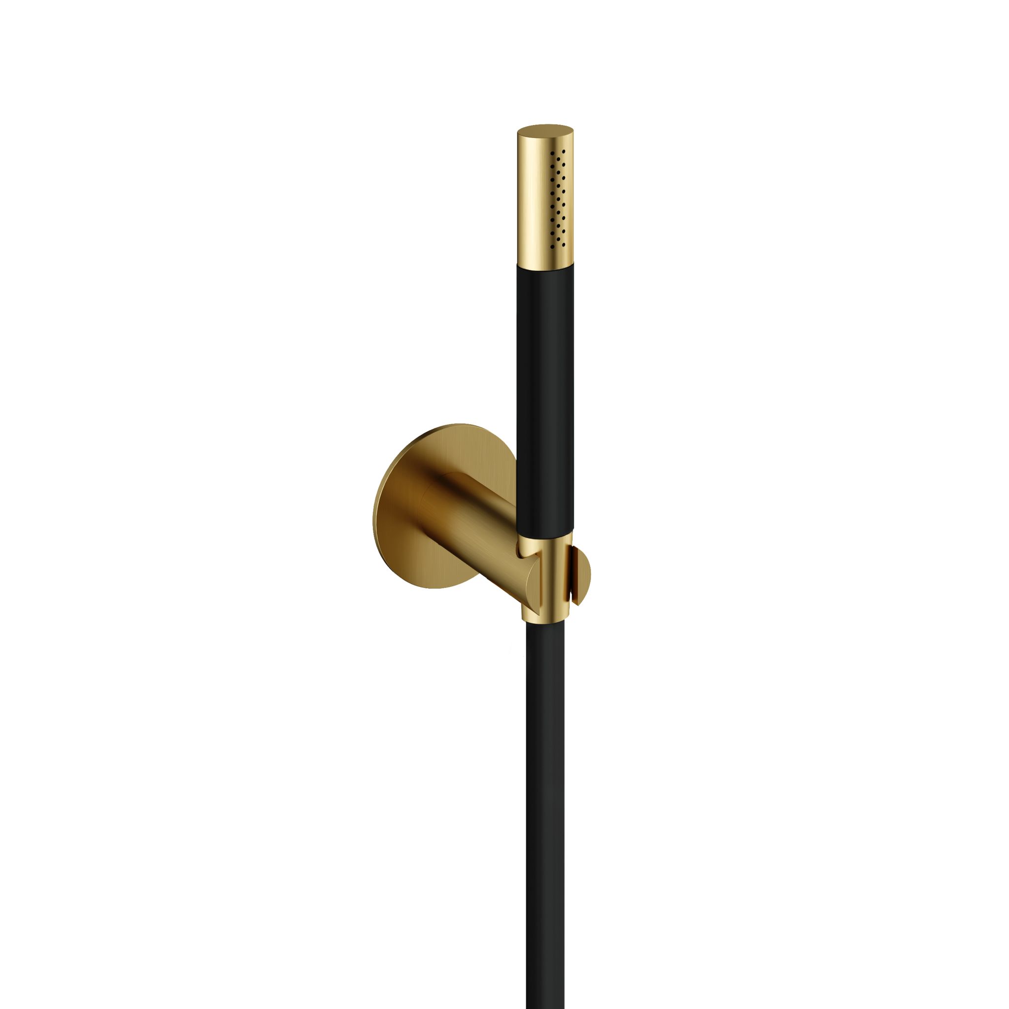 Hotbath Cobber Staafhanddouche Met Wandsteun En Doucheslang 150cm Geborsteld Messing PVD