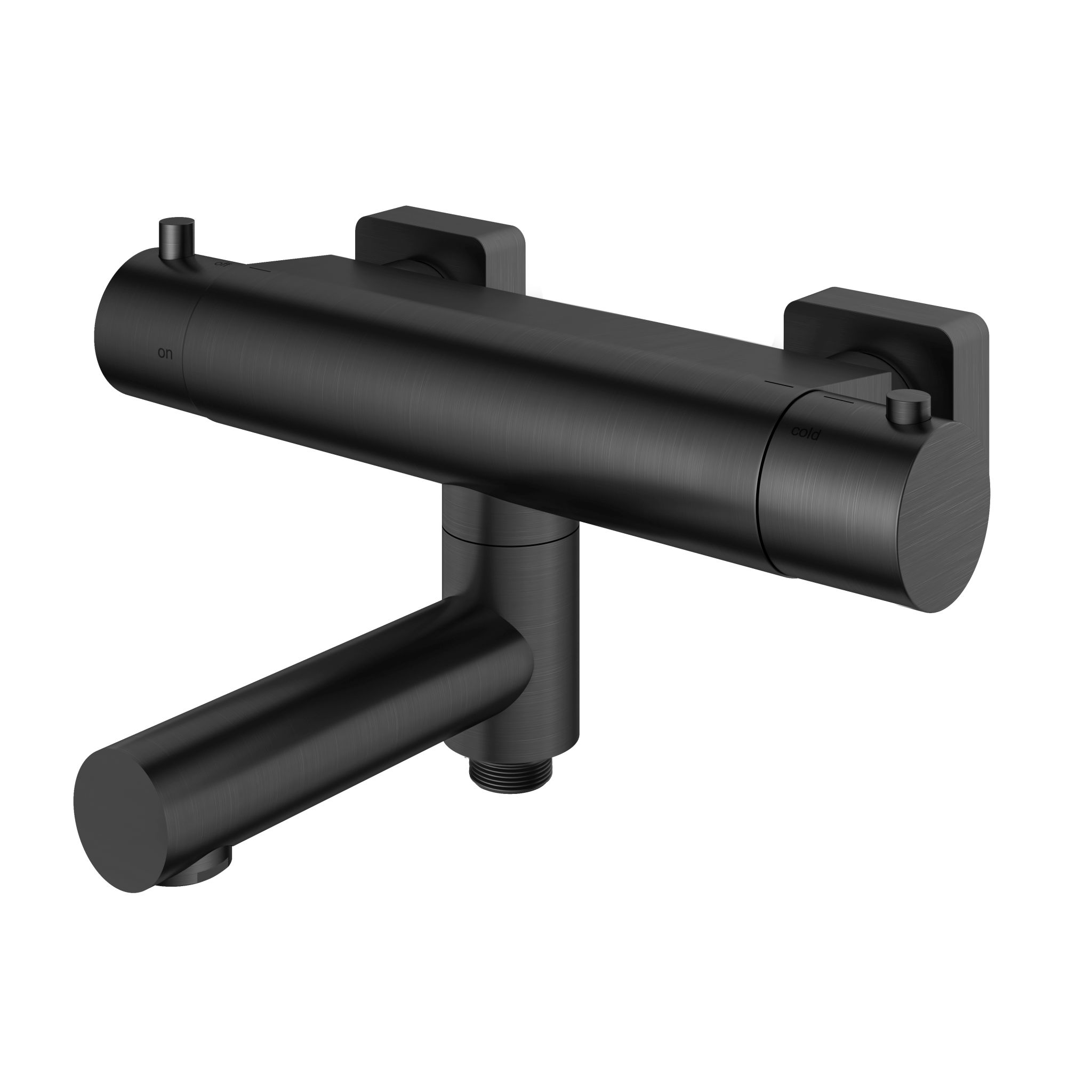 Hotbath Gal Opbouw Badthermostaatkraan Geborsteld Gunmetal PVD