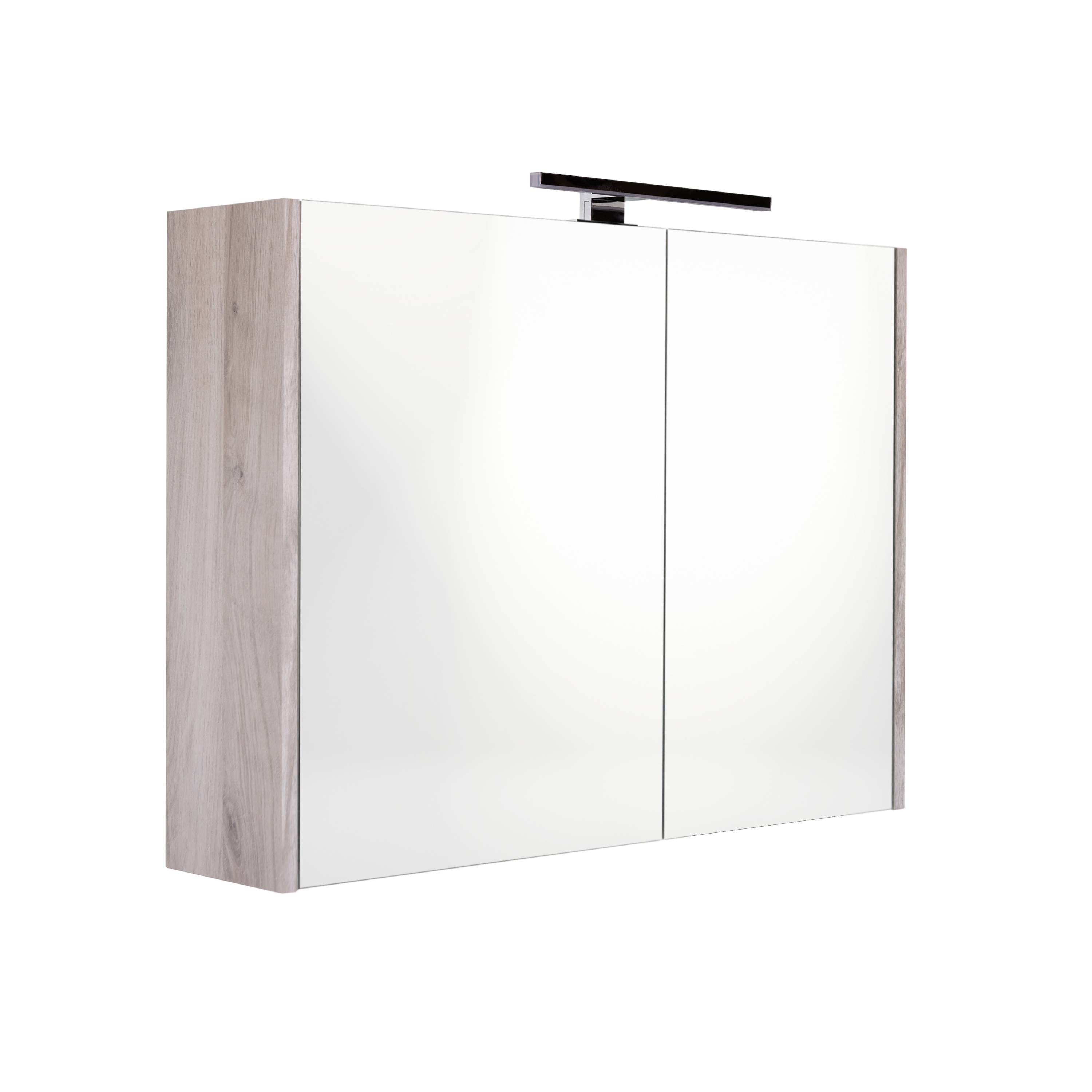Best-Design Happy-Grey MDF spiegelkast + verlichting 80x60cm (uitlopend)