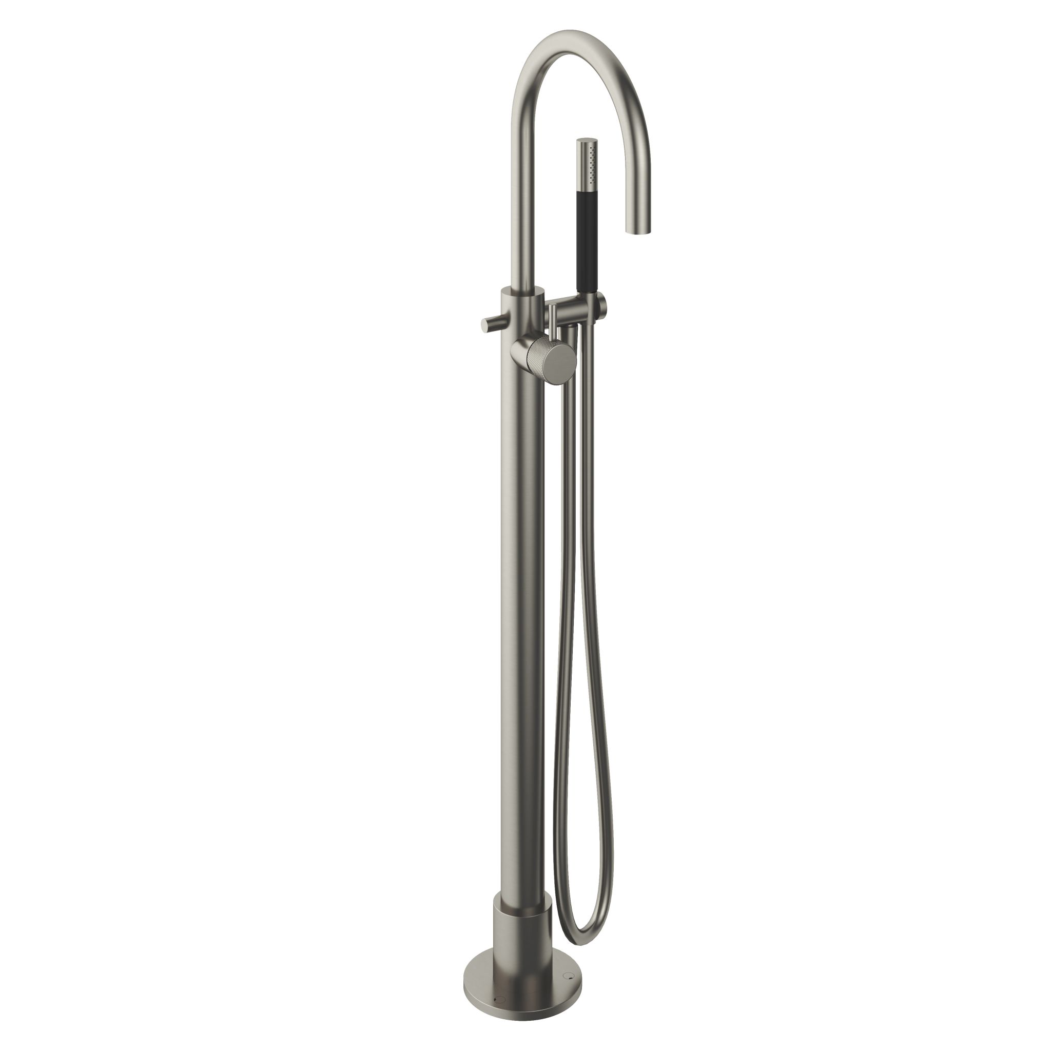 Hotbath Cobber X Afbouwdeel - Inbouw Wastafelmengkraan Met 18cm Uitloop Geborsteld Nikkel