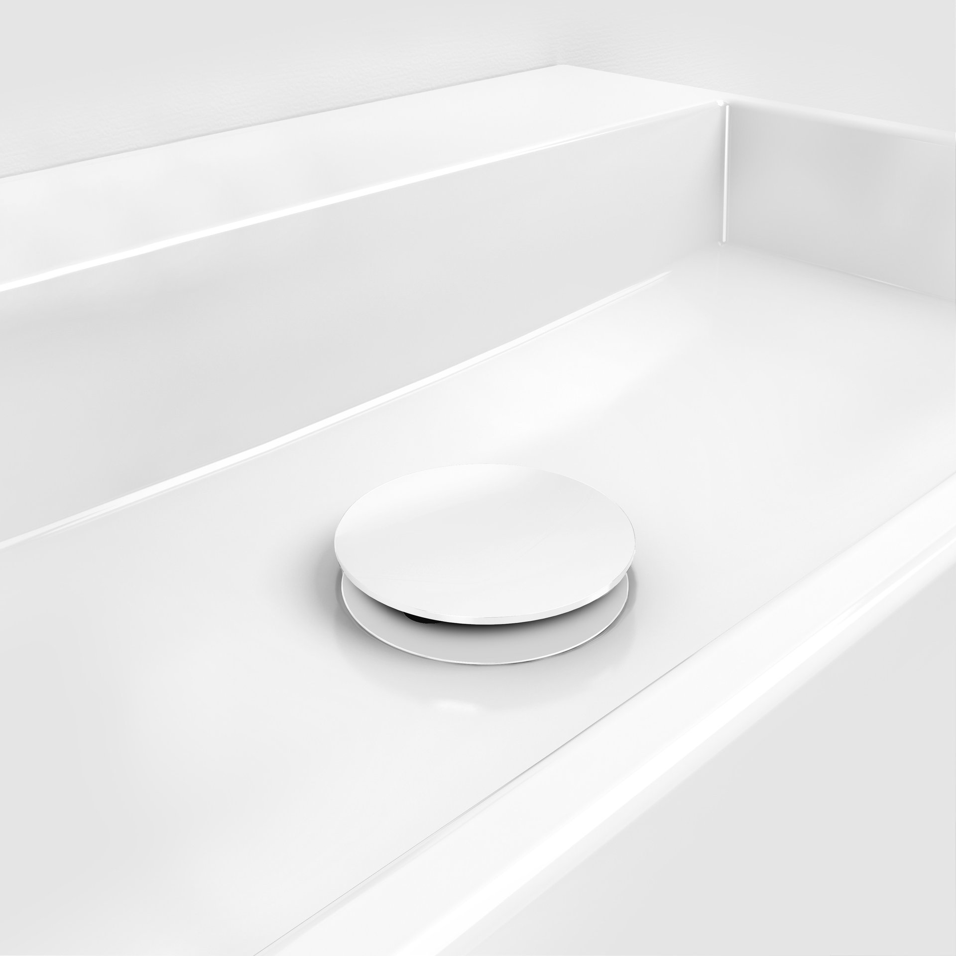 Clou Mini Wash Me Afvoerplug met Afdekkap niet Afsluitbaar 8x5.5 cm Mat Wit
