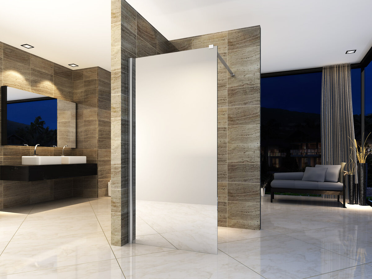 Creavit Aloni Inloopdouchewand Spiegelglas 8mm 80x200cm