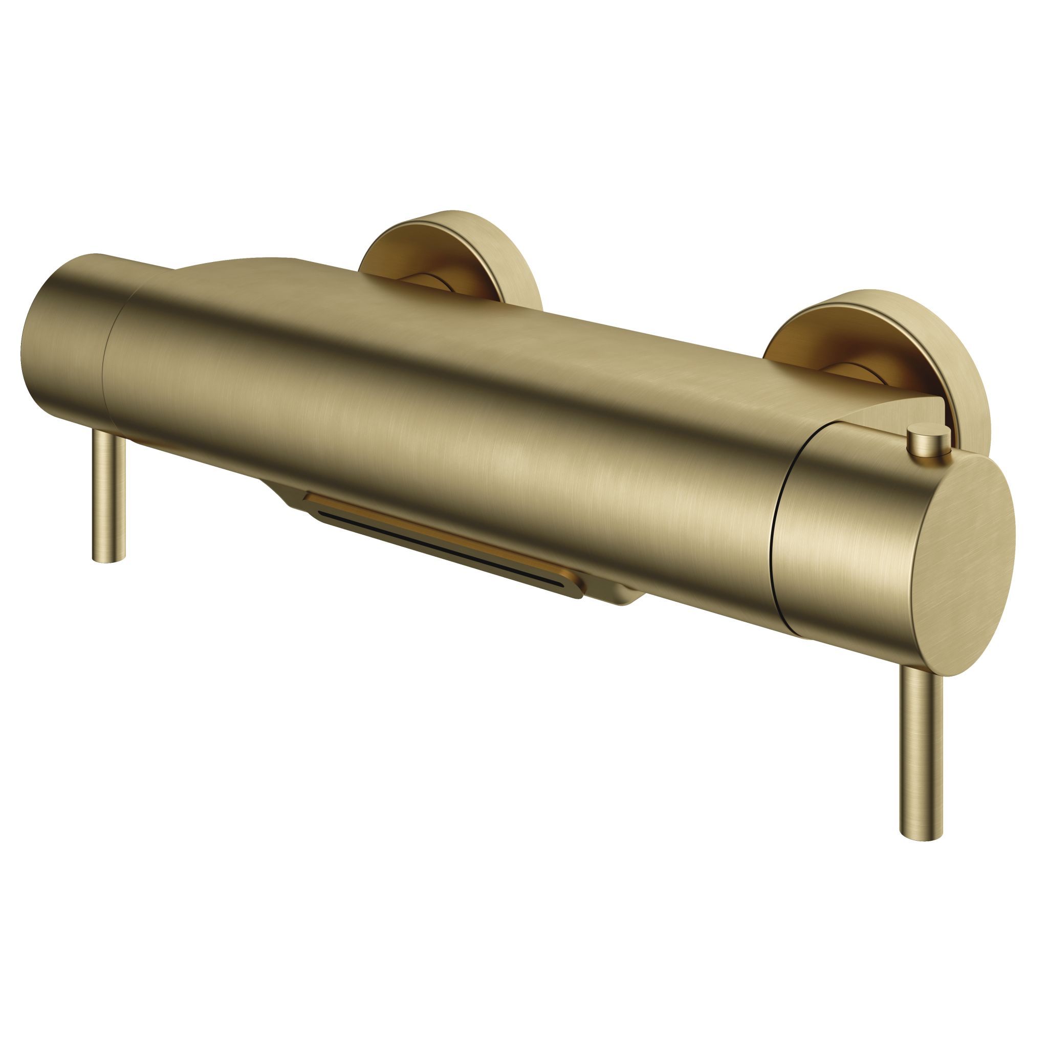 Hotbath Buddy Opbouw Badthermostaatkraan Met Watervaluitloop Geborsteld Messing - Living Colours