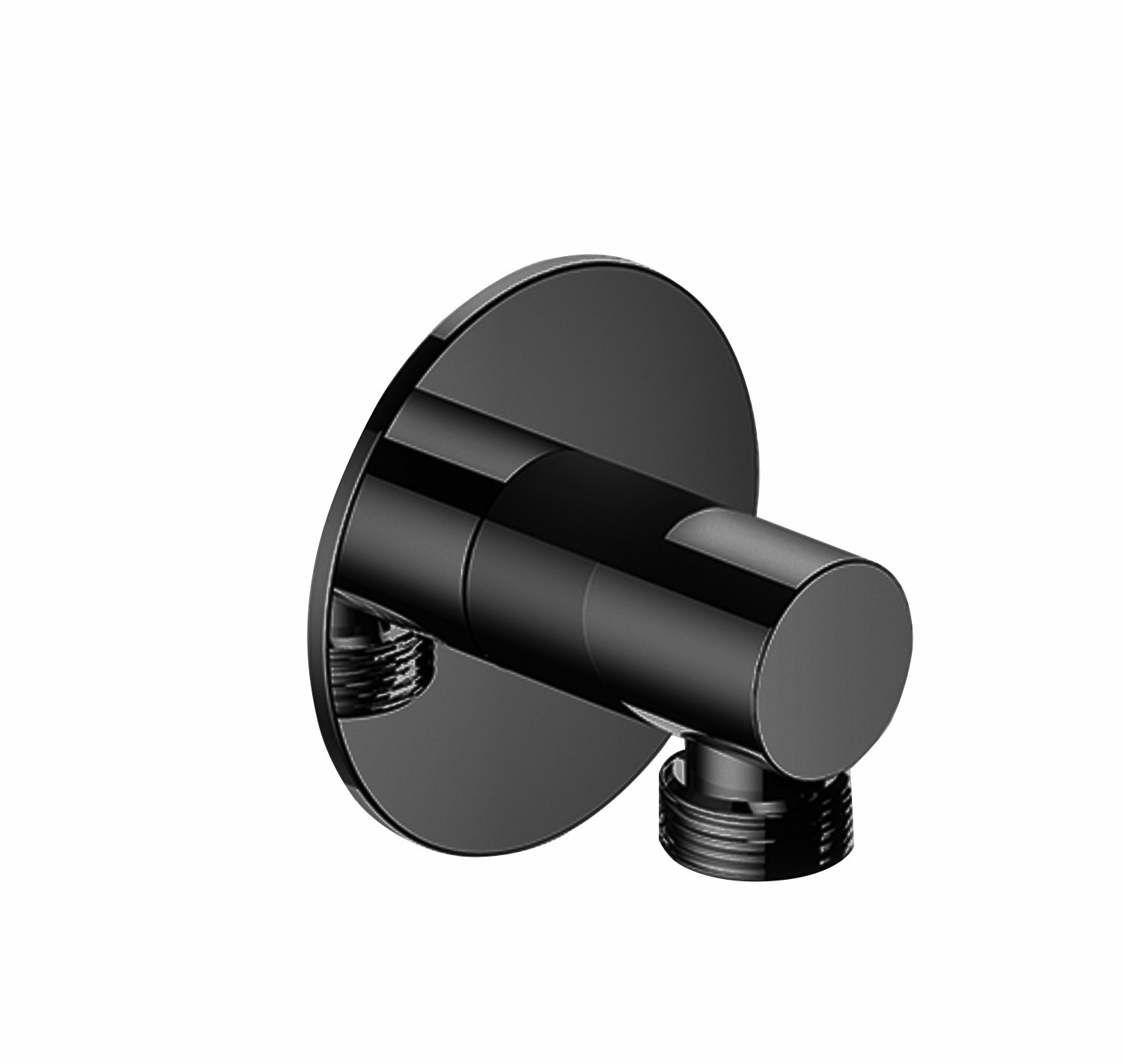 Hotbath Mate Wanduitlaat Zwart Chroom
