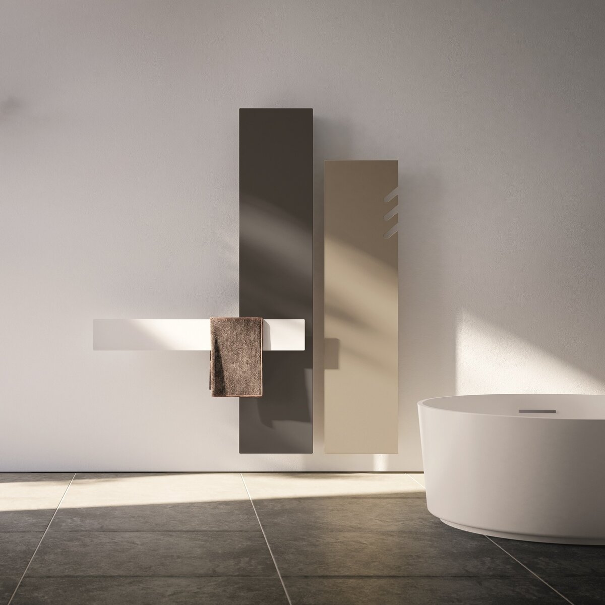 Instamat VOLETTI Elektrische Radiator 100×18 cm Zwart 135W Lange Bevestiging
