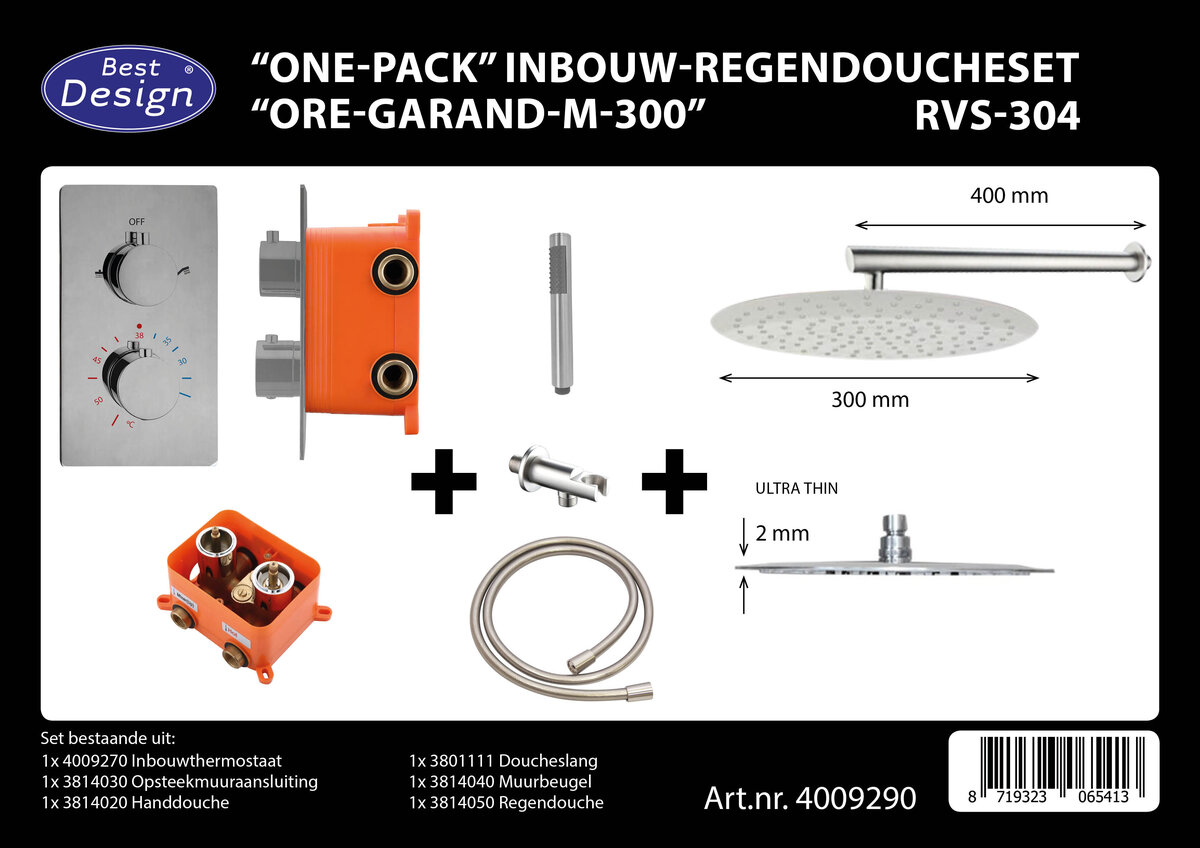 inbouw douchset