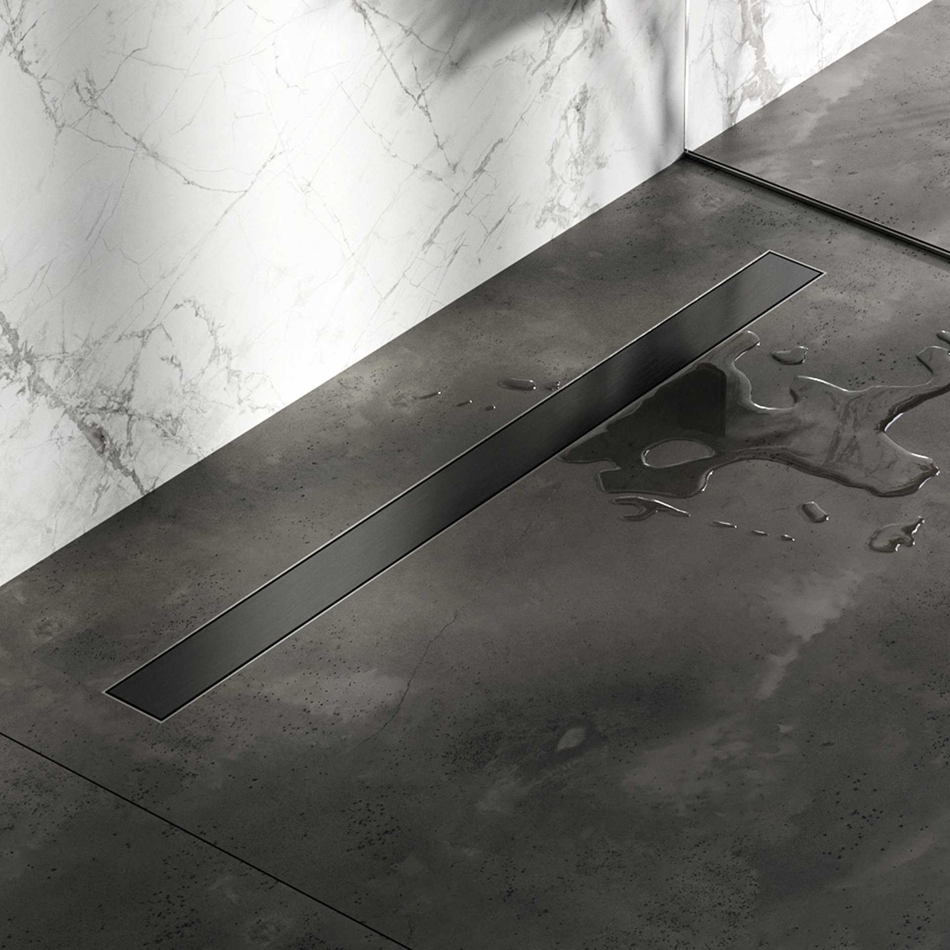 BRAUER Douchegoot met multifunctioneel rooster en flens 7 x 100 gunmetal geborsteld PVD