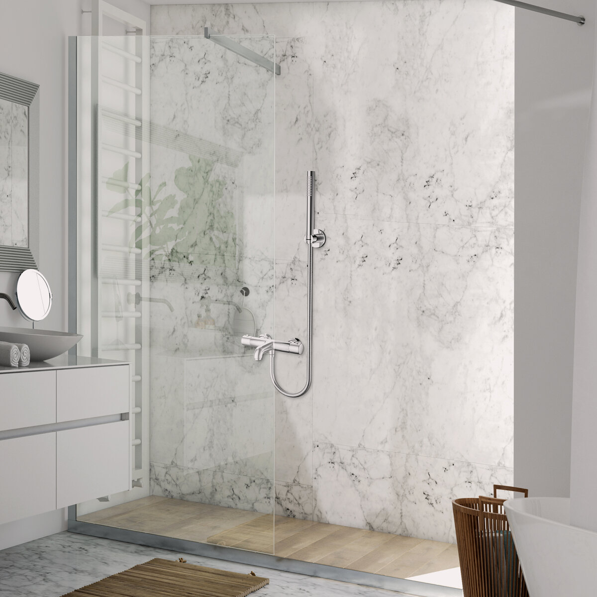 Creavit Aloni Thermostatische Bad/Douchekraan Chroom