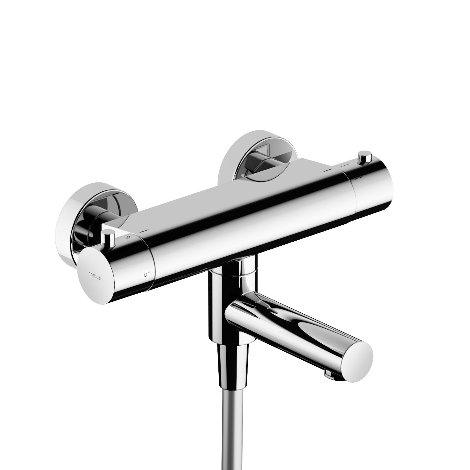 Hotbath Buddy Opbouw Badthermostaatkraan Met Uitloop Chroom