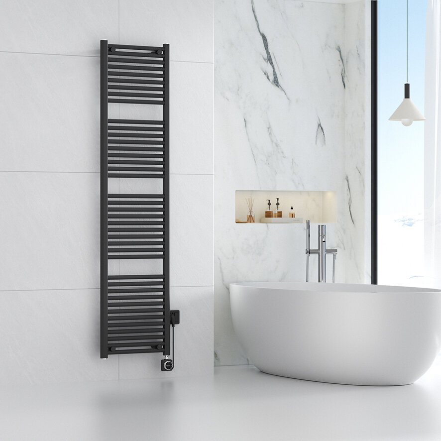 Elara Elektrische Radiator Smart WiFi 181.7x45 cm Mat Zwart