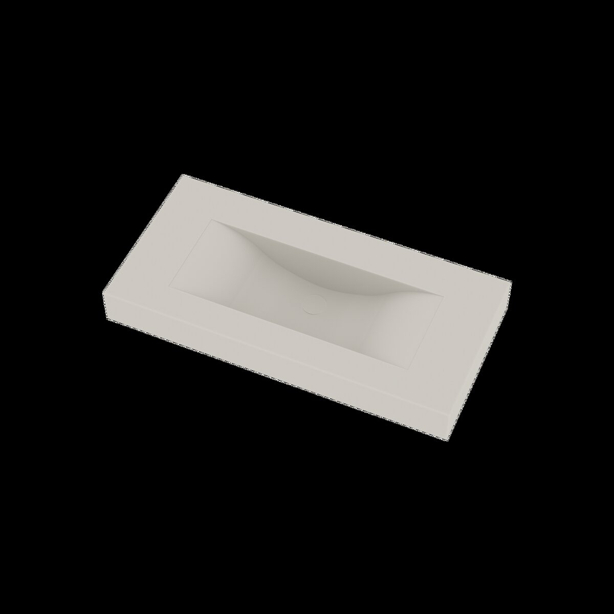 Ideavit Wastafel Solidvolo 100x48x11 cm Solid Surface Mat Wit