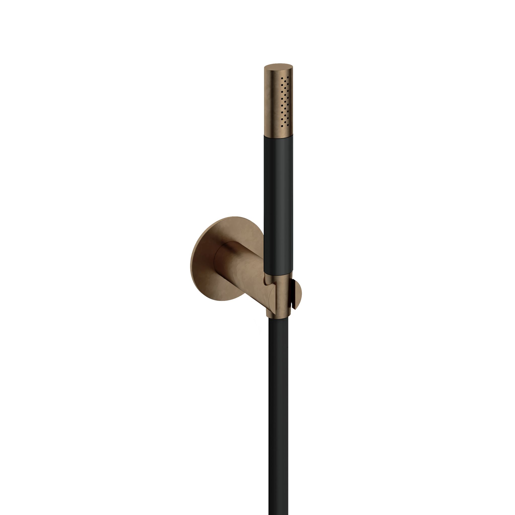 Hotbath Cobber Staafhanddouche Met Wandsteun En Doucheslang 150cm Verouderd Messing - Living Colours