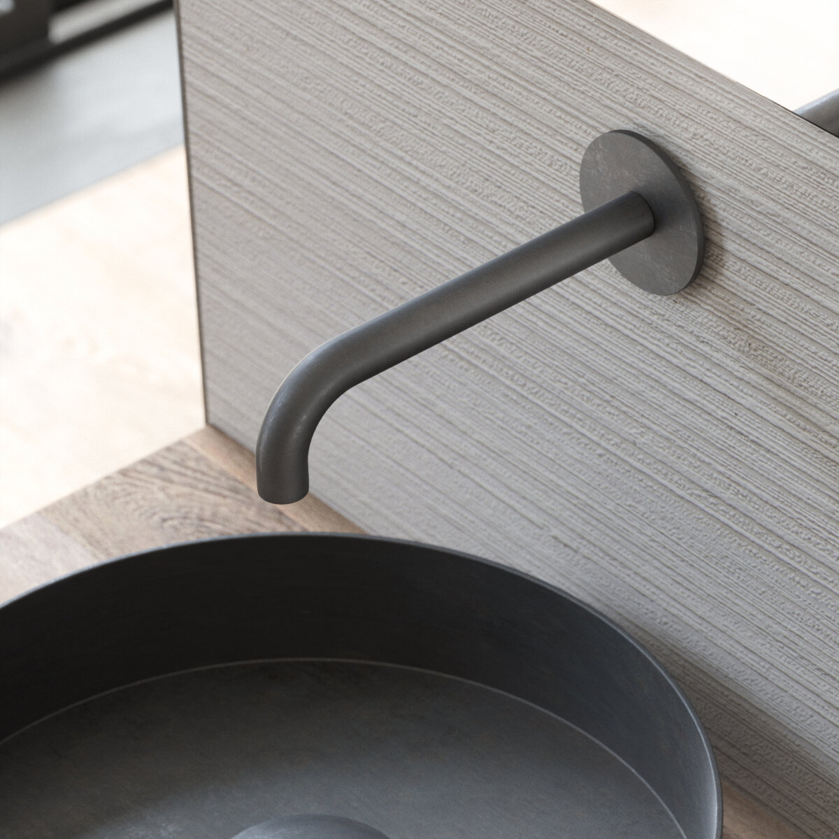 Hotbath Cobber Uitloop met rozet 15 cm Verouderd Ijzer