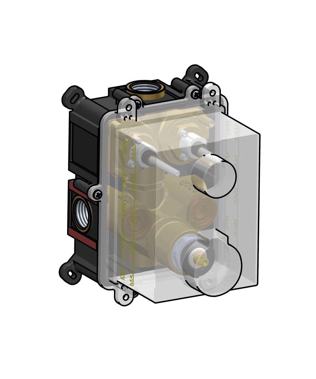 Hotbath - Inbouwbox Voor Inbouwthermostaat Met 2 Pushbuttons Met 2-Weg-Omstel