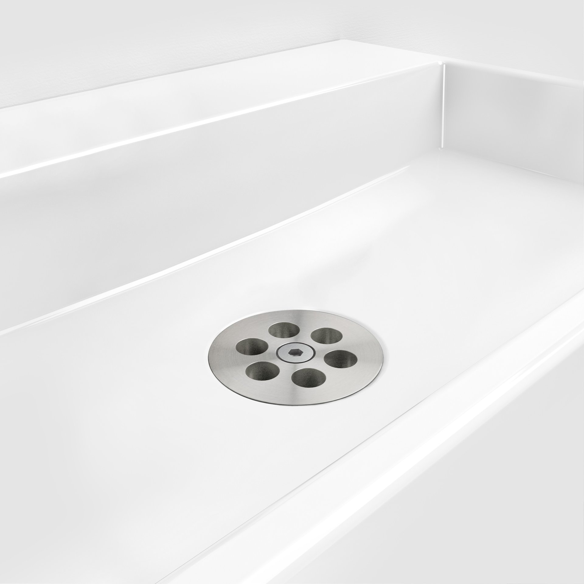 Clou Mini Wash Me Afvoerplug voor Siliconen Waterstop 8x5.5 cm Geborsteld RVS