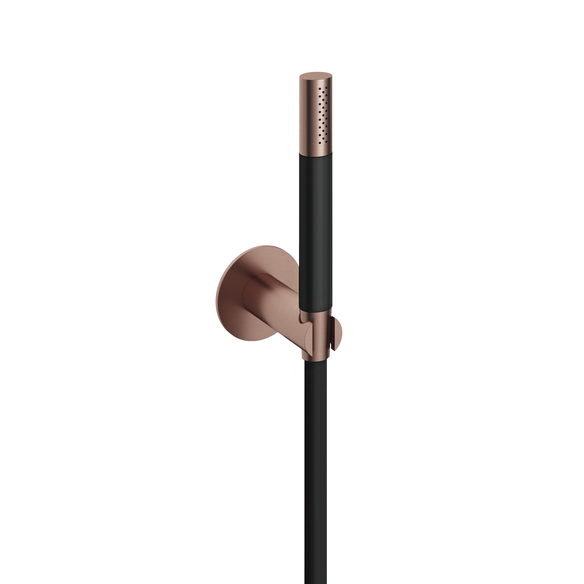 Hotbath Cobber Staafhanddouche Met Wandsteun En Doucheslang 150cm Geborsteld Koper PVD
