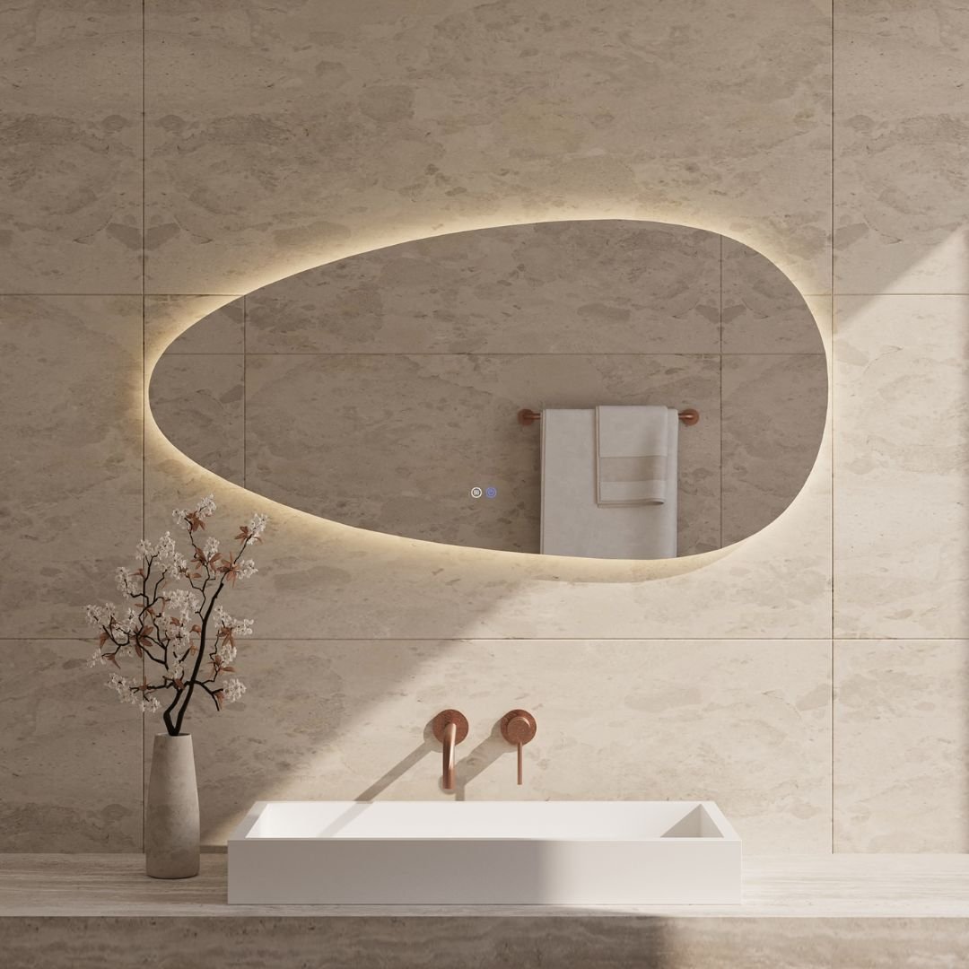 Best-Design "Boloo" spiegel incl.verwarming, 3 kleuren LED verlichting dimbaar 140x70 cm