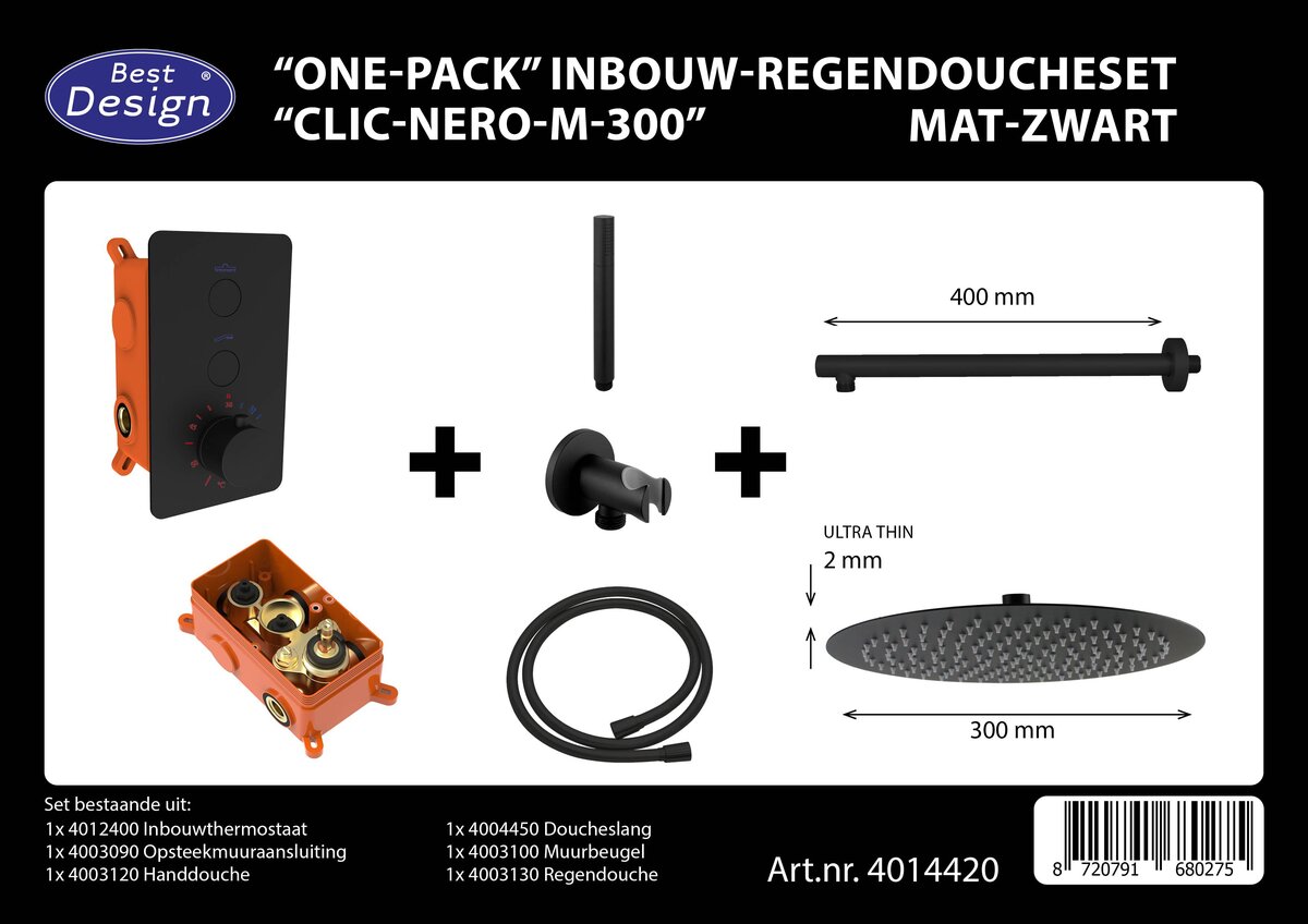 inbouw douchset