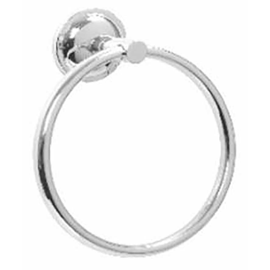 Creavit Aqua blue handdoekring chroom