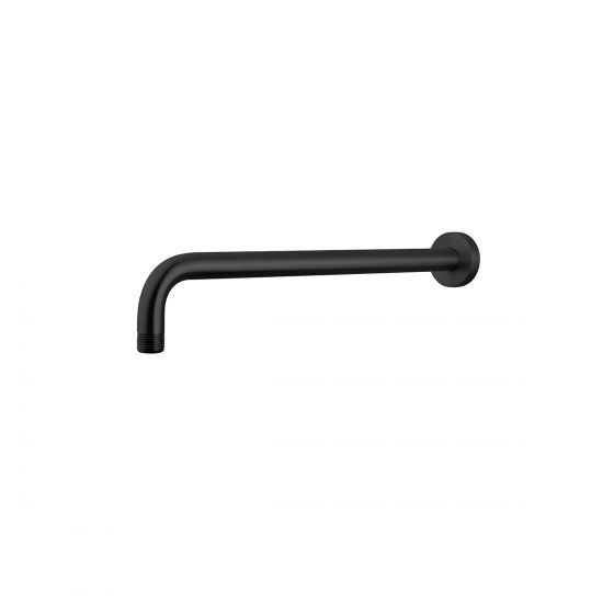 Douchearm rond muurbevestiging 35cm mat zwart