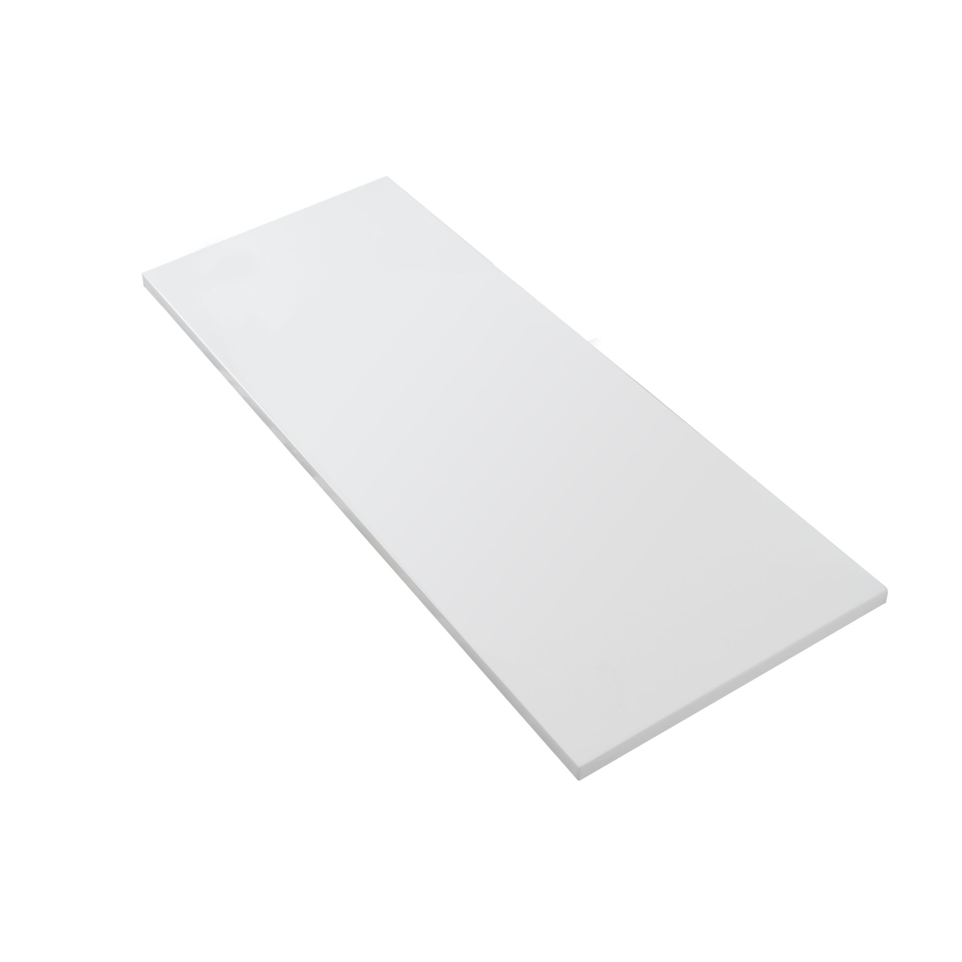 Wonda Tablet voor Wastafelonderkast - Zonder Kraan- en Afvoergat - Kunstmarmer - 120x1,2x52,5 cm - Mat Wit
