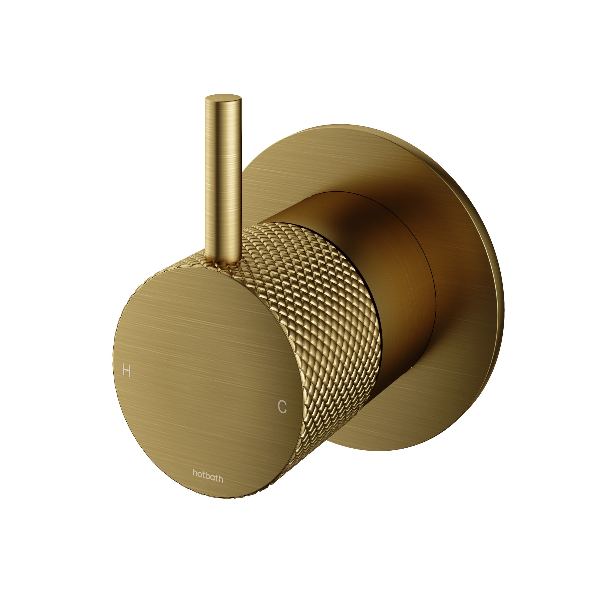 Hotbath Cobber X Opbouw Keukenmengkraan Met Draaibare Rechte Uitloop Geborsteld Messing PVD