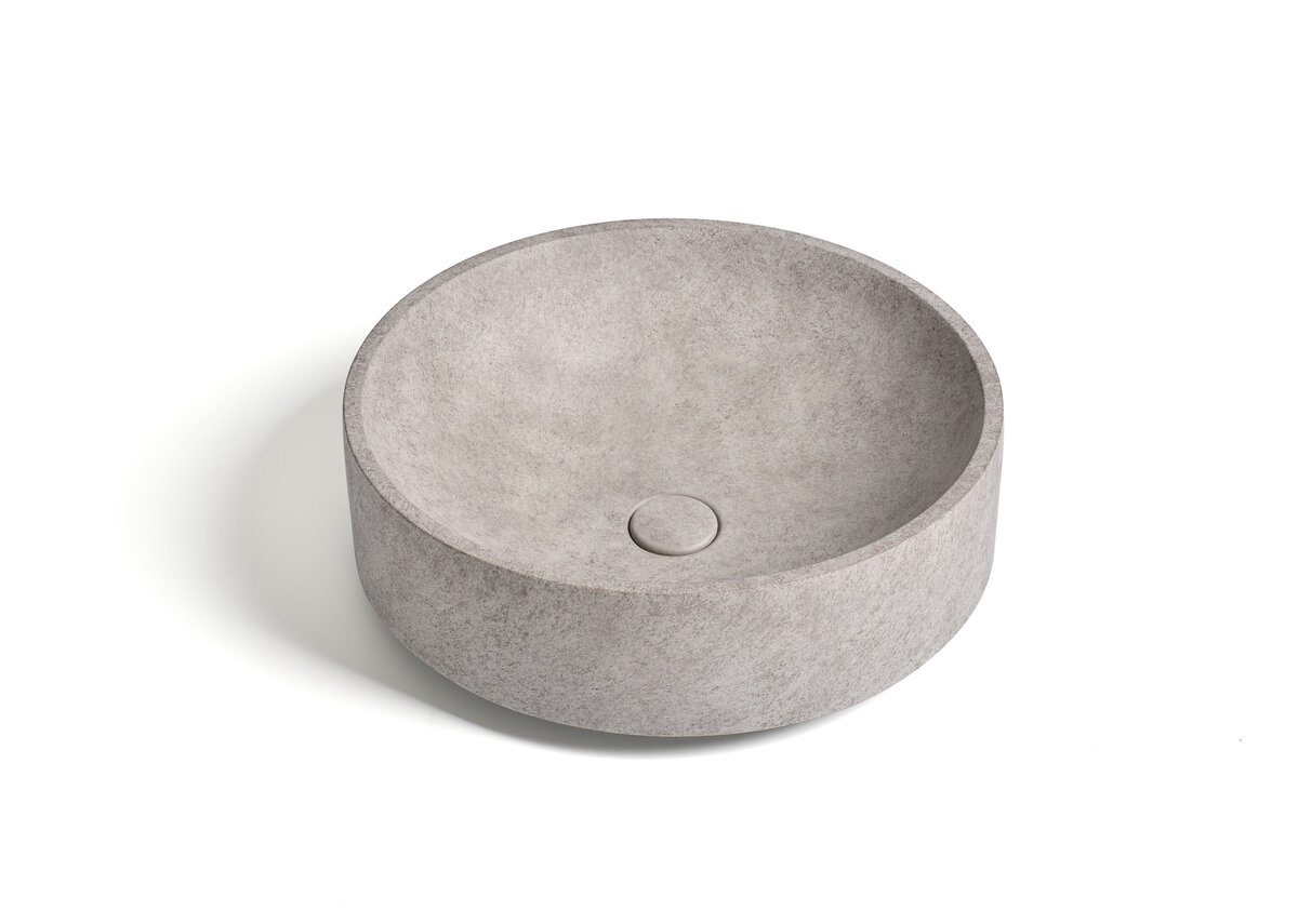 Ideavit Waskom Idea.Deco 45.5x45.5x14.5 cm Rond Beton Grijs/Bruin