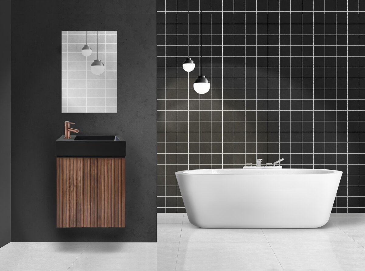 Creavit Aloni Toiletmeubel Met Verticaal Reliëf Hout 35 cm
