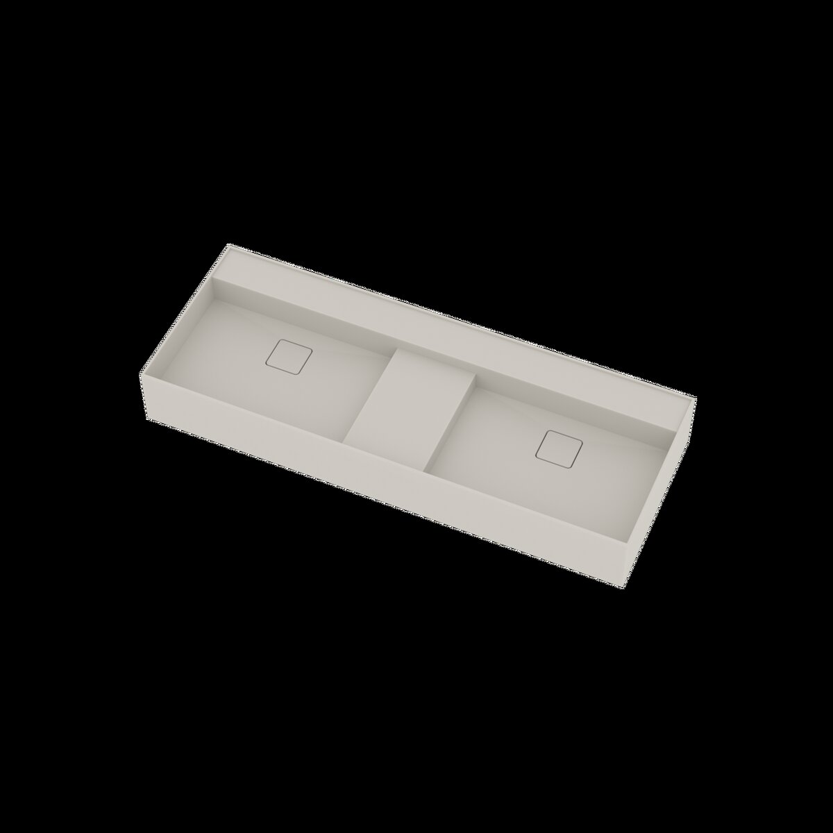 Ideavit Wastafel Solidbliss 120x45x16 cm Solid Surface 1 Midden Plateau Mat Wit
