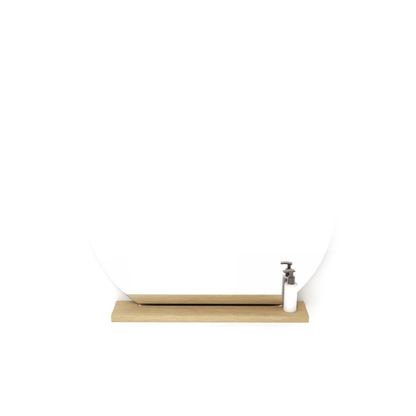 Looox Wooden Mirror Shelf 80 cm symmetrisch, old grey