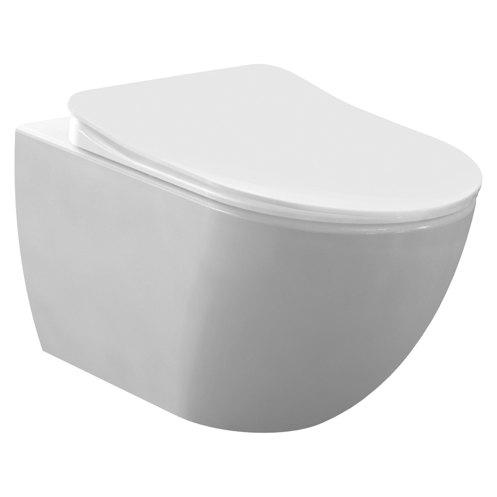 Creavit Rimoff Ophang Wc Met Rvs Sproeier (Bidet), Mat Wit