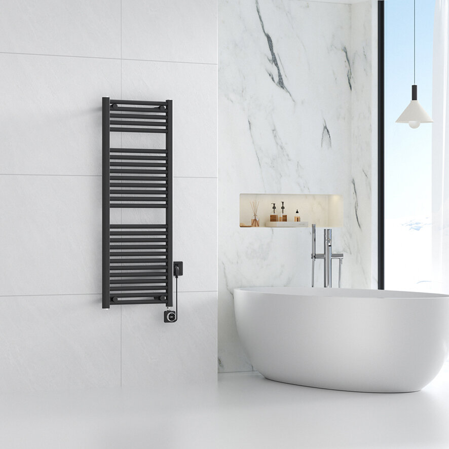Elara Elektrische Radiator Smart WiFi 118.5x45 cm Mat Zwart (Tweedekans artikel)