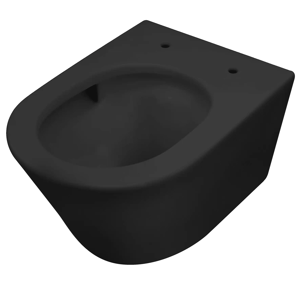 Wiesbaden Vesta rimless wandcloset Tornado flush mat zwart