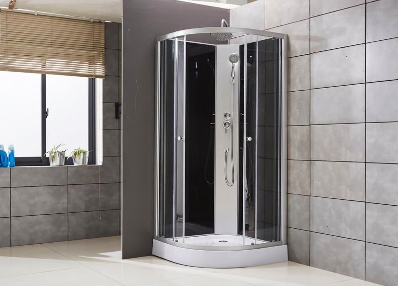 Creavit Aloni Douchecabine 90x90cm Kwartrond Met Jets + Regendouche 4mm Veiligheidsglas