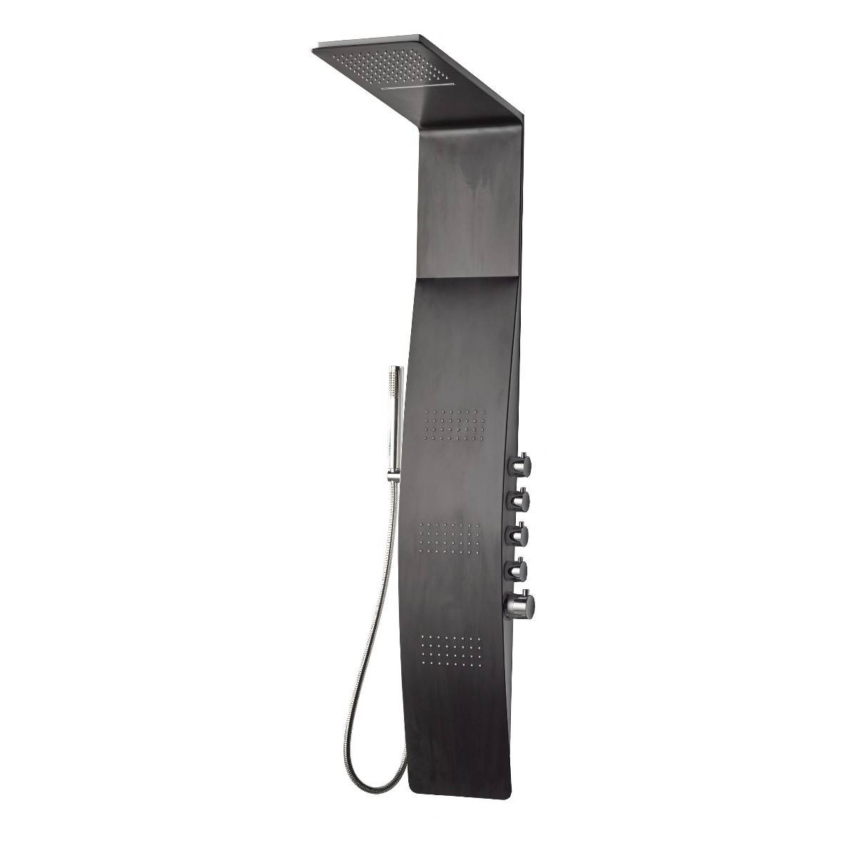 Berdorf Douchepaneel Aluminium Mat-Zwart 1470X2030 Mm