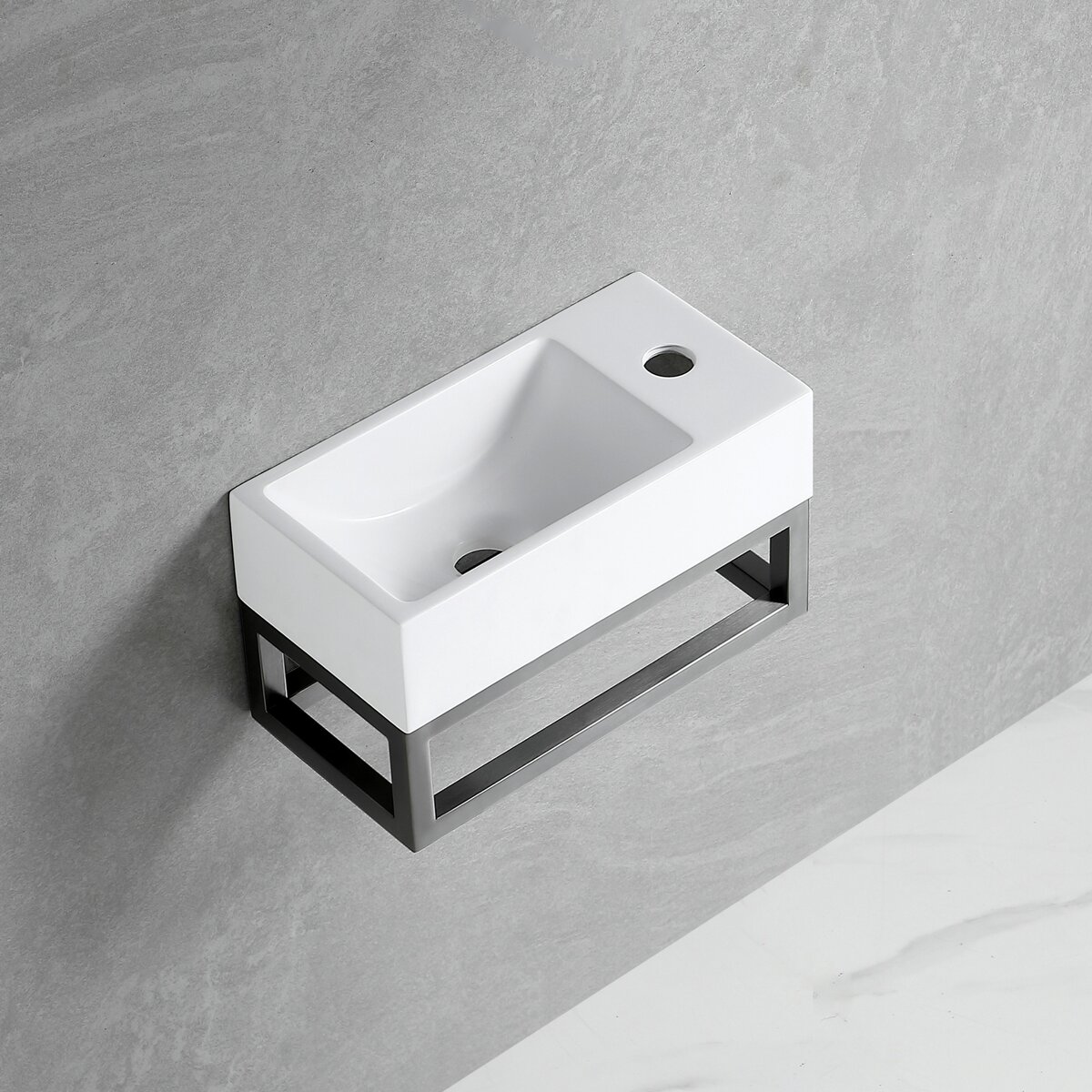 Best Design "R-Line Moya" fontein L&R met kraangat inclusief gunmetal frame