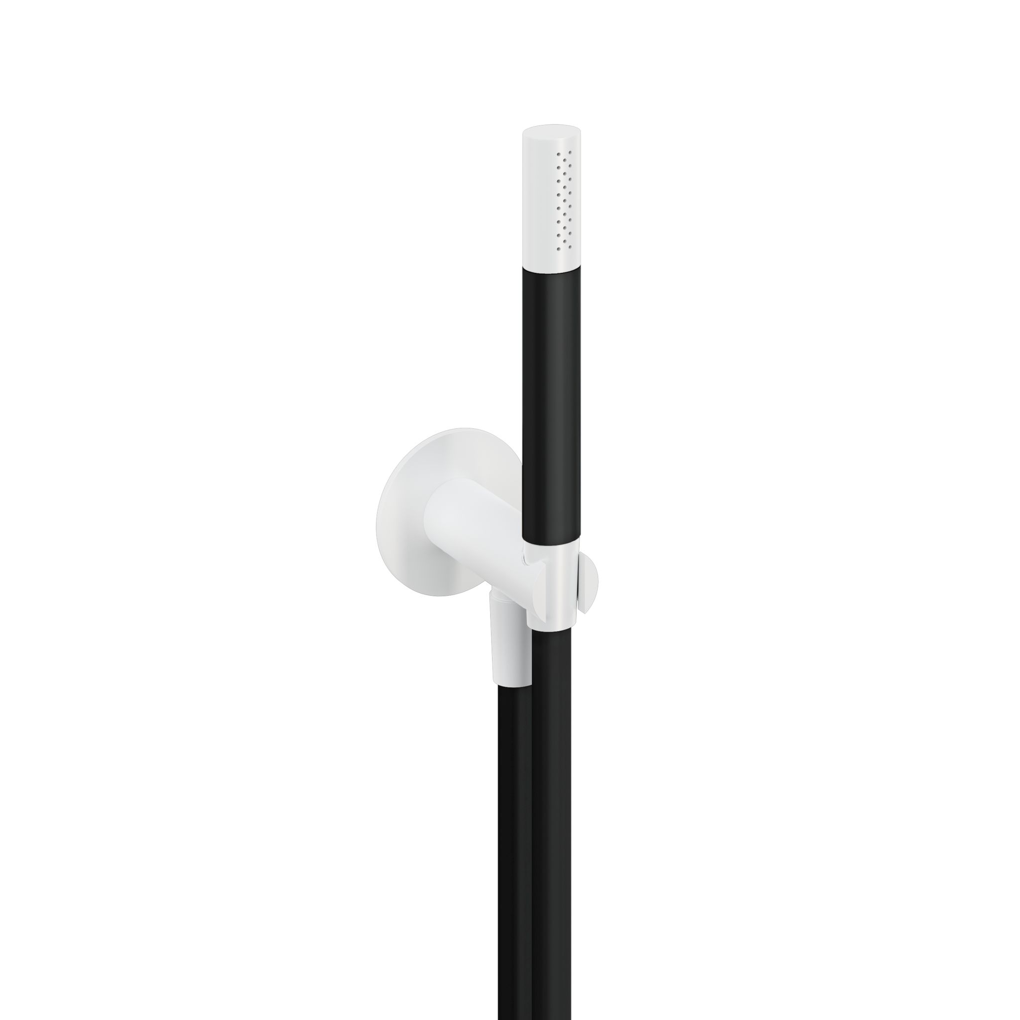 Hotbath Cobber Staafhanddouche Met Wandsteun, Muuruitslaat En Doucheslang 150cm Mat Wit