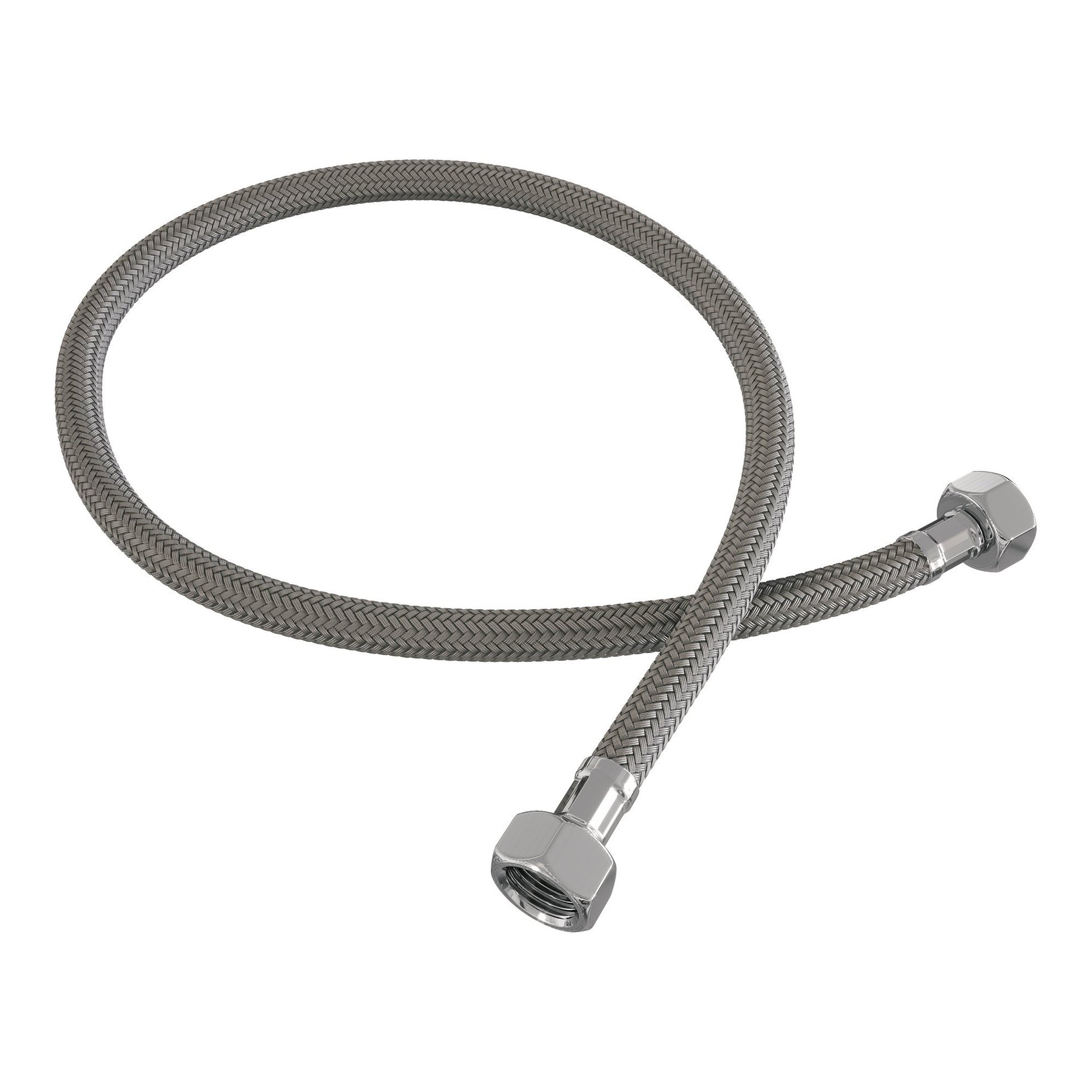 BRAUER Chrome Carving hoekstopkraan compleet met slang chroom