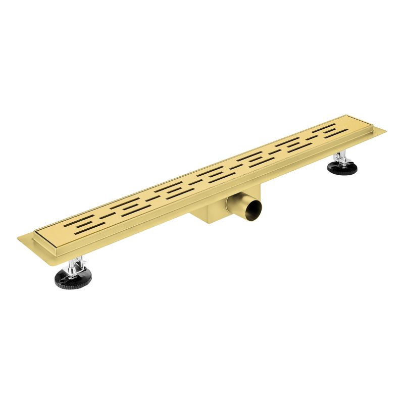 Creavit Aloni Rvs Douchegoot Compleet 100cm Geborsteld Goud