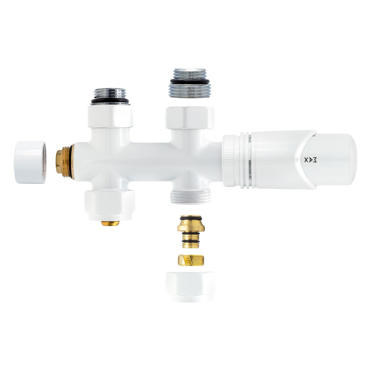 Belrad Thermostatische Radiatorkraan Recht Wit