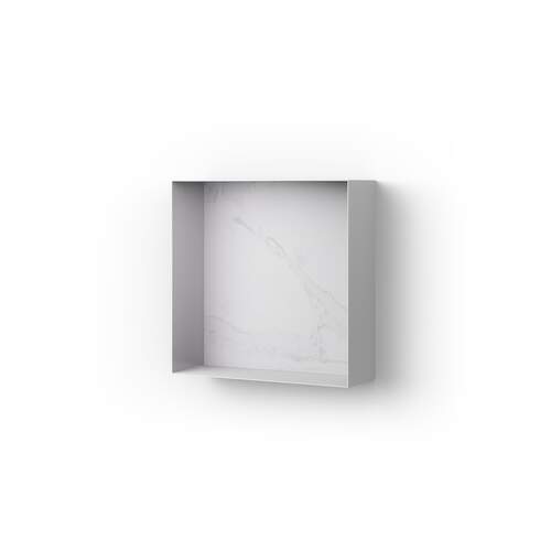Looox Silestone Colour BoX 30x30cm, white, achterplaat Silestone Calacatta Gold Suede