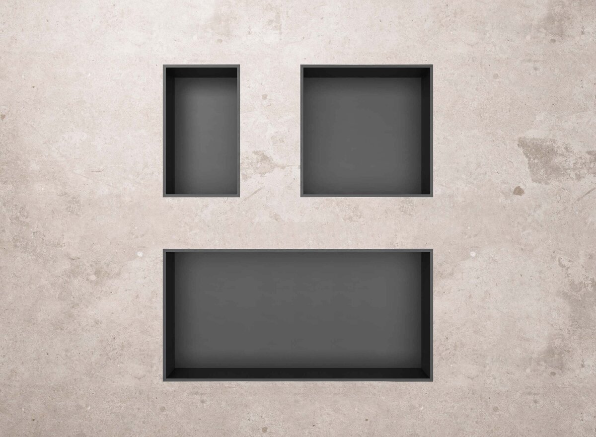 Creavit Aloni Inbouwnis gunmetal grijs 300x600x100mm