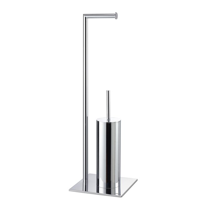 Sealskin Tube Toiletbutler - Toiletrolhouder - Toiletborstel met houder - vrijstaand Chroom