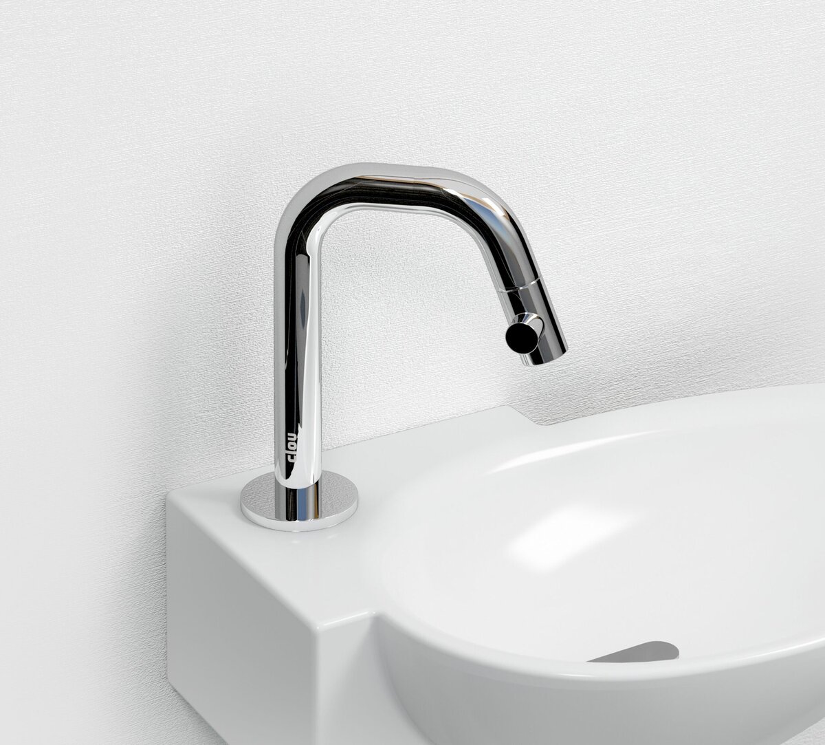 Clou Kaldur Staande Fonteinkraan Links Korte Uitloop 10.6x15.9 cm Chroom