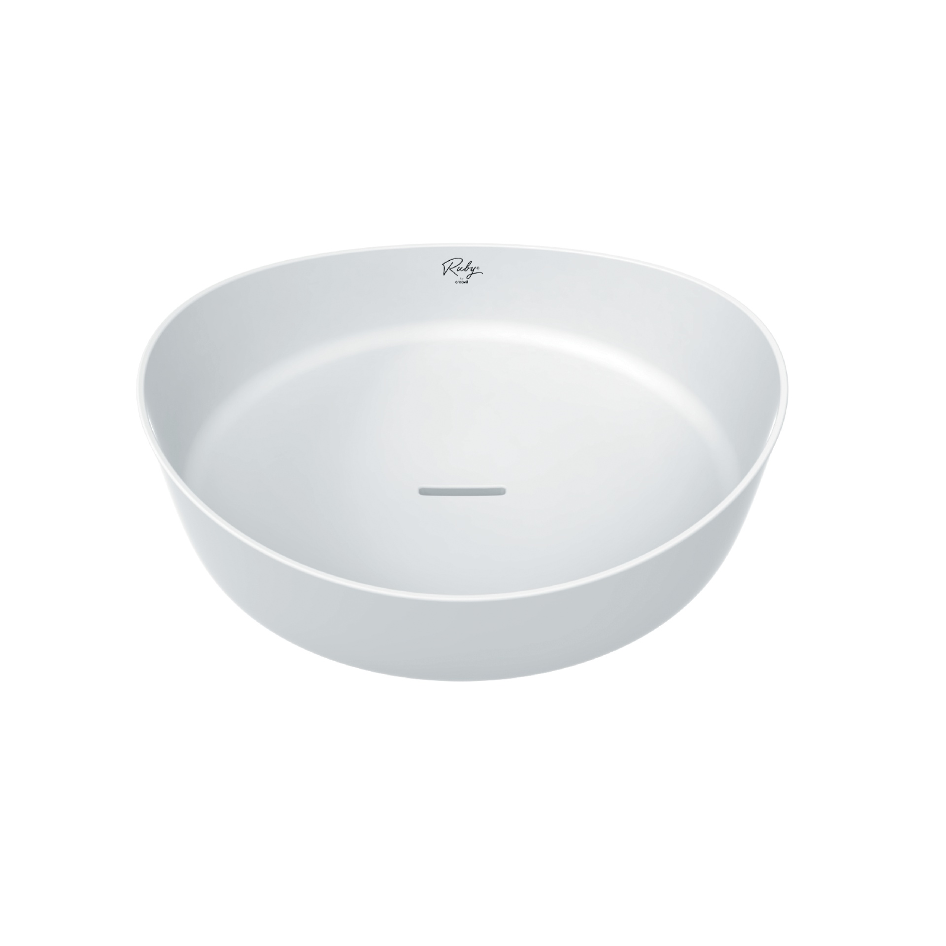 Creavit Ruby RB140 Waskom - Opbouw - Keramiek - Zonder Overloop - Zonder Kraangat - 40x10x40 Cm - Glanzend Wit