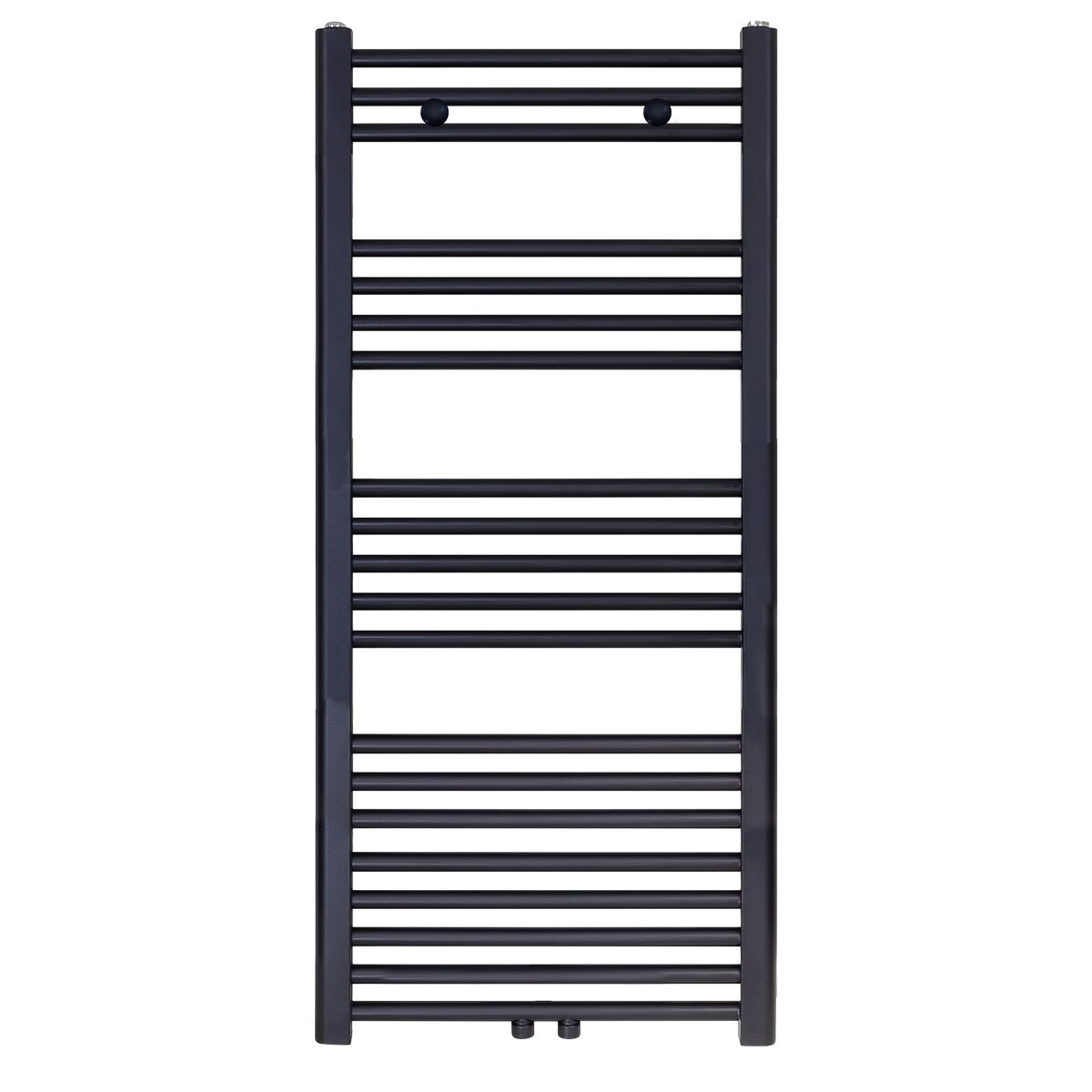 Belrad Handdoek Radiator Midden Aansluiting Zwart Mat Geborsteld 1200x500-537 Watt