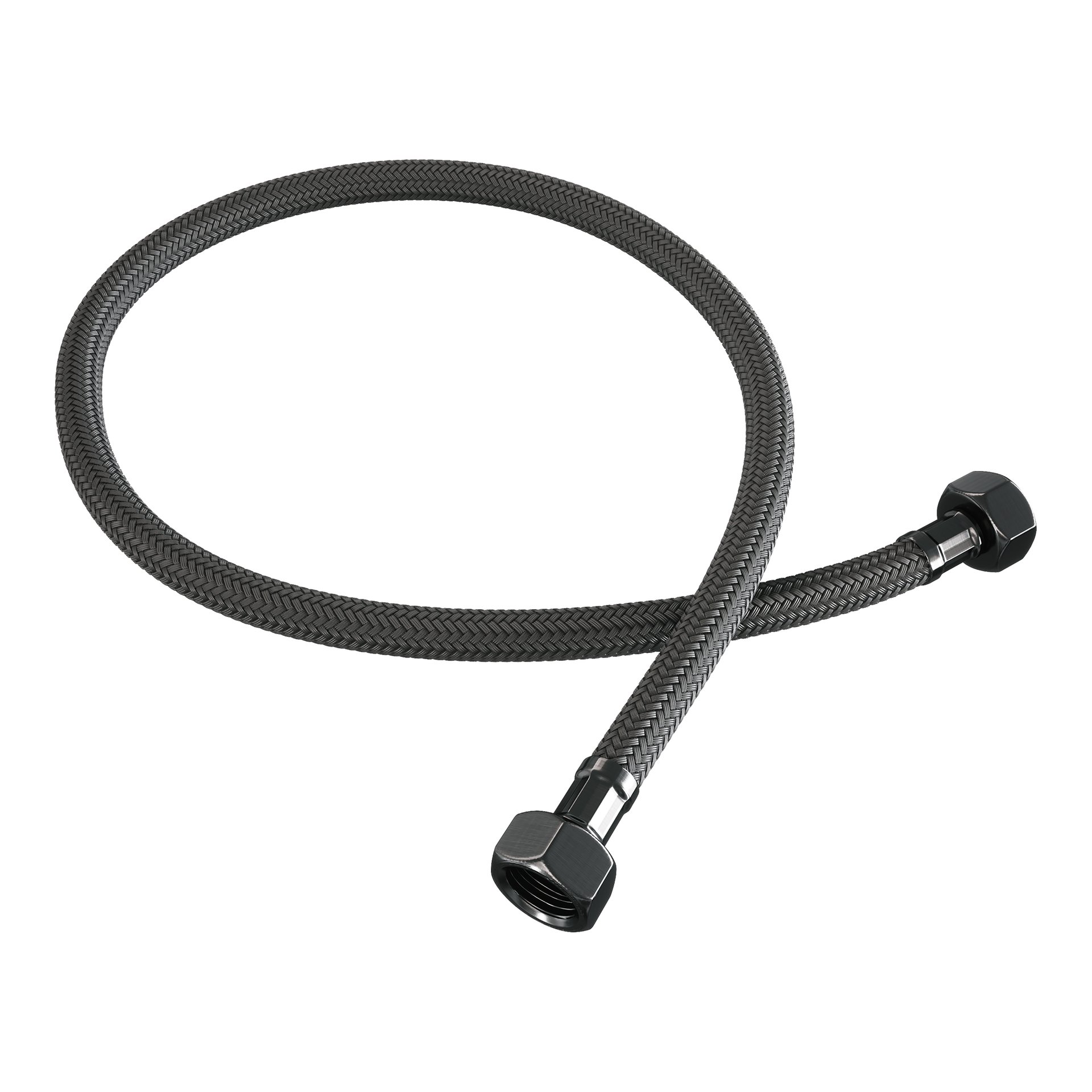 BRAUER Flexibele aansluitslang gevlochten 300 mm gunmetal geborsteld PVD